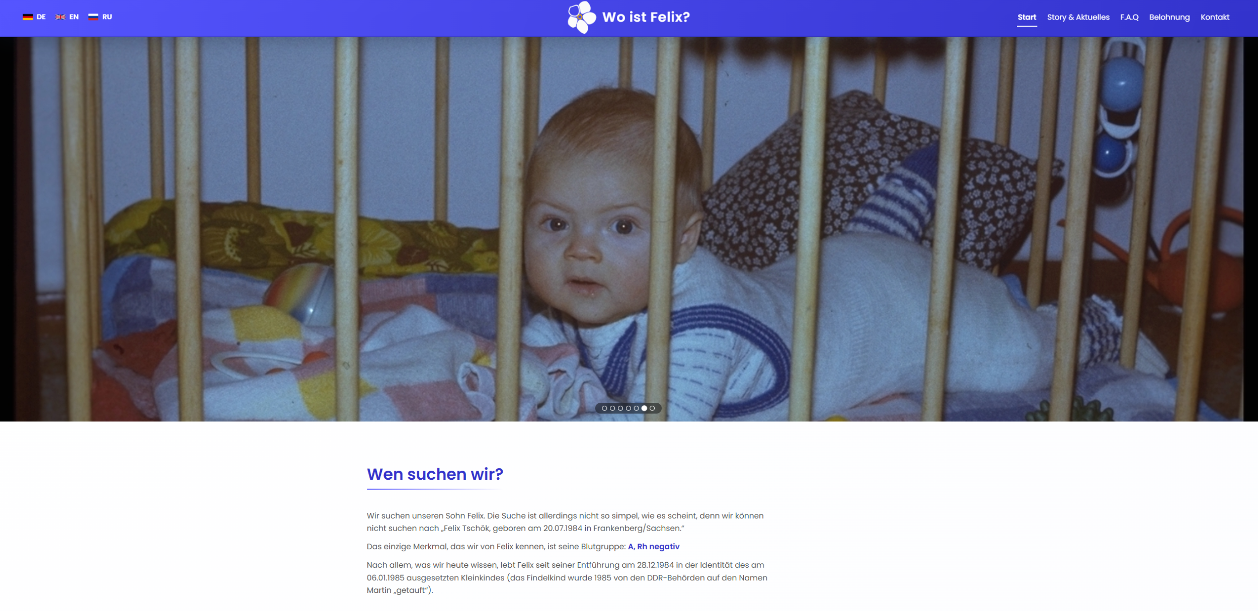 Screenshot der Website 'Praktikus Bauteam'